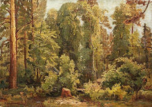 Репродукция картины "в лесу" художника "шишкин иван"