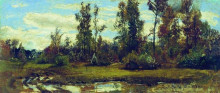 Репродукция картины "озеро в лесу" художника "шишкин иван"