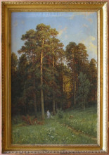 Копия картины "край соснового леса" художника "шишкин иван"