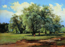 Копия картины "ивы, освещенные солнцем" художника "шишкин иван"
