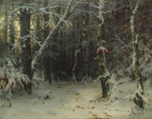 Картина "зимний лес" художника "шишкин иван"