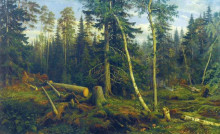 Картина "рубка леса" художника "шишкин иван"