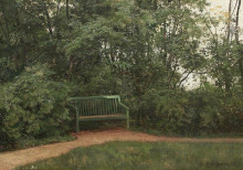 Копия картины "скамейка в аллее" художника "шишкин иван"