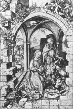 Копия картины "birth of jesus" художника "шонгауэр мартин"