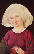 Копия картины "portrait of a young woman" художника "шонгауэр мартин"