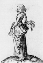 Картина "the fifth foolish virgin" художника "шонгауэр мартин"
