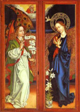 Копия картины "annunciation" художника "шонгауэр мартин"
