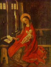 Репродукция картины "the virgin with infant" художника "шонгауэр мартин"