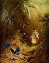 Копия картины "the butterfly hunter" художника "шпицвег карл"