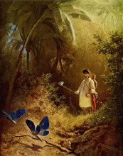 Картина "the butterfly hunter" художника "шпицвег карл"