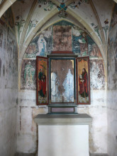 Репродукция картины "triptych: inner left wing st. philip, st. james the great right" художника "штригель бернхард"