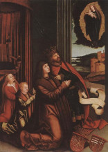 Репродукция картины "st. ladislas presents wladislav ii and his sons to the virgin" художника "штригель бернхард"