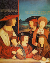 Картина "portrait of emperor maximilian and his family" художника "штригель бернхард"