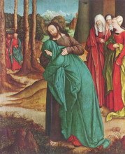Репродукция картины "christ taking leave of his mother" художника "штригель бернхард"