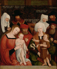 Репродукция картины "holy family" художника "штригель бернхард"