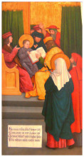 Картина "twelve-year-old jesus in the temple" художника "штригель бернхард"