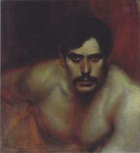 Картина "male portrait study (a bad conscience)" художника "штук франц фон"