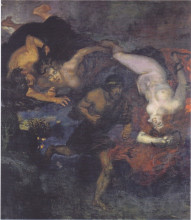 Репродукция картины "orestes and the erinyes" художника "штук франц фон"