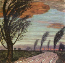 Картина "landscape with storm" художника "штук франц фон"