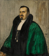 Копия картины "portrait of prof. dr. josef amann, albert jr., a gynecologist, a university professor and art collector" художника "штук франц фон"
