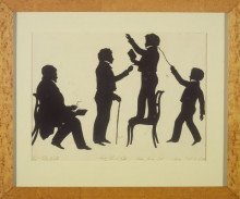 Репродукция картины "cut silhouette of four full figures" художника "эдуар огюст"