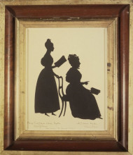 Копия картины "cut silhouette of two women facing right" художника "эдуар огюст"