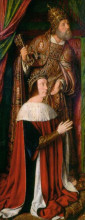 Картина "peter ii de beaujeu of bourbon with st. peter - left wing of the bourbon altarpiece" художника "эй жан"