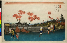 Репродукция картины "omiya yado fuji enkei (no.50)" художника "эйсен кейсай"