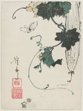 Репродукция картины "butterfly and gourd" художника "эйсен кейсай"