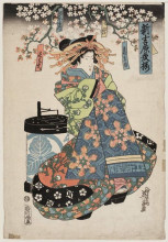 Копия картины "ch&#244;day&#251; of the okamotoya, kamuro kakeo and koyuki" художника "эйсен кейсай"