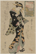 Репродукция картины "susaki benten" художника "эйсен кейсай"