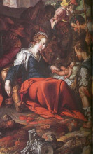 Репродукция картины "adoration of the shepherds (detail)" художника "эйтевал йоахим"