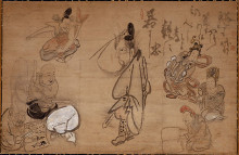 Копия картины "seven gods of good fortune" художника "экаку хакуин"