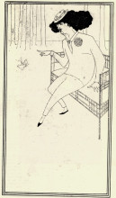 Копия картины "caricature of james mcneill whistler" художника "бёрдслей обри"