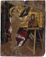 Репродукция картины "св. лука рисует деву марию" художника "эль греко"