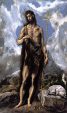 Копия картины "иоанн креститель" художника "эль греко"