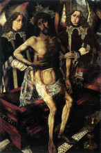 Репродукция картины "christ at the tomb supported by two angels" художника "бермехо бартоломе"