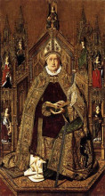 Репродукция картины "st dominic enthroned in glory" художника "бермехо бартоломе"