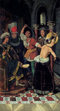 Копия картины "the flagellation of st engracia" художника "бермехо бартоломе"