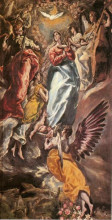 Копия картины "непорочное зачатие девы марии" художника "эль греко"