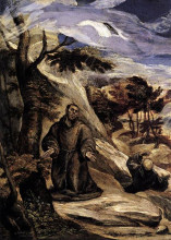Репродукция картины "св. франциск получает стигматы" художника "эль греко"