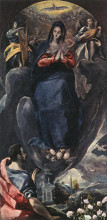 Картина "непорочное зачатие девы марии и св. иоанн" художника "эль греко"