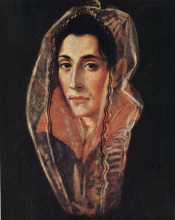 Копия картины "женский портрет" художника "эль греко"