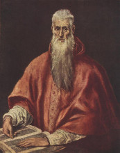 Репродукция картины "св. иероним в образе кардинала" художника "эль греко"