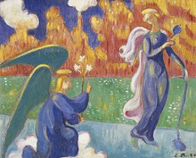 Репродукция картины "annunciation" художника "бернар эмиль"