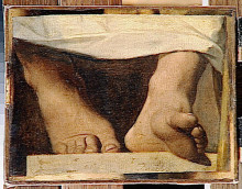 Картина "этюд для апофеоза гомера, ноги гомера" художника "энгр жан огюст доминик"