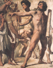 Репродукция картины "этюд для мученичества святого тимофея" художника "энгр жан огюст доминик"