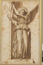 Репродукция картины "архангел рафаил молит бога за людей" художника "энгр жан огюст доминик"