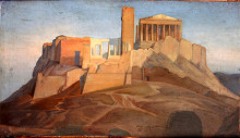 Репродукция картины "вид на афинский акрополь" художника "энгр жан огюст доминик"