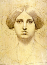 Картина "этюд для баронессы джеймс ротшильд, урожденной бетти фон ротшильд" художника "энгр жан огюст доминик"